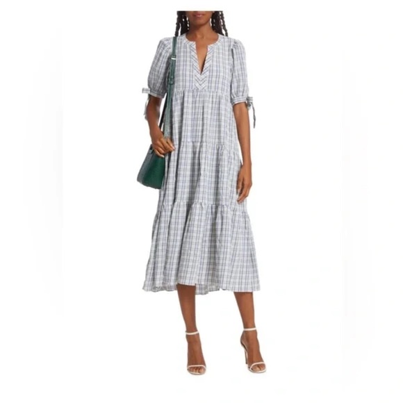 English Factory Gingham Tiered Dress - Picture 1 of 10